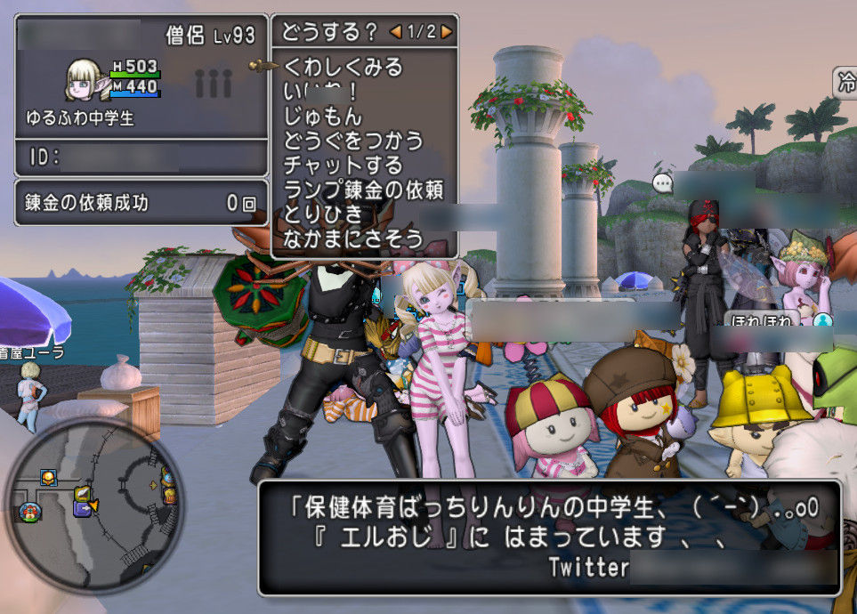 つむみとエルおじ中学生 ドラクエ10 つむさんぽ