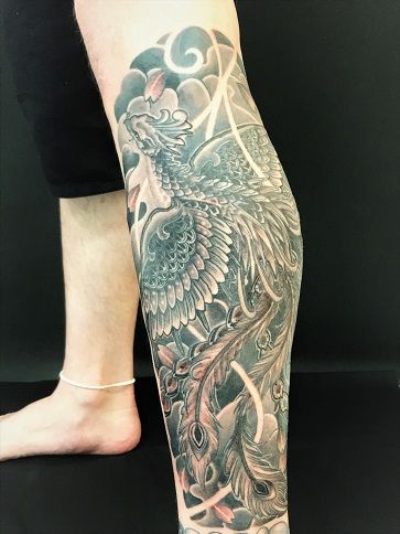 鳳凰完成な日 栃木県鹿沼市 宇都宮市のドラゴンタトゥースタジオ Dragontattoostudio