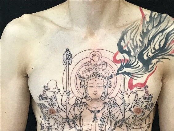 千手観音な日 栃木県鹿沼市 宇都宮市のドラゴンタトゥースタジオ Dragontattoostudio