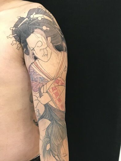 首切り花魁な日 栃木県鹿沼市 宇都宮市のドラゴンタトゥースタジオ Dragontattoostudio
