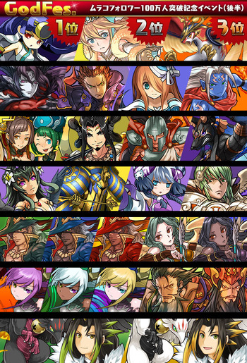 パズドラ ムラコ100万人 後半 ゴッドフェスアンケート