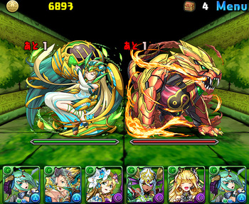 パズドラ　木と焔の鉄星龍