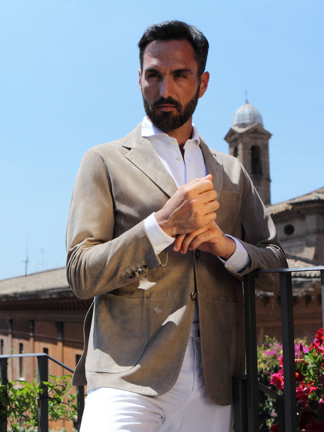 SALE LIVERANO & LIVERANO もの寂しい ウール フランネル ジャケット