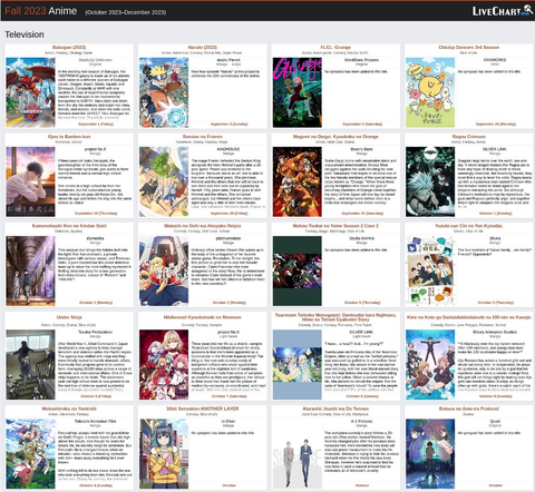  「2023年秋期(10-12月)に放送されるアニメ一覧」海外の反応