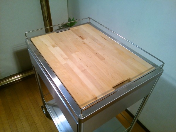 美品 ステンレス 厨房 キッチン 作業台 キャスター付ワゴン カート