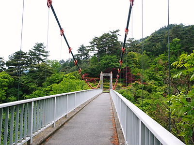 地点１　つり橋から県木の森方向