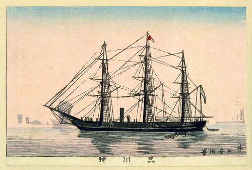 井上安治　品川沖　大