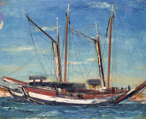 27 滞船　佐伯祐三　ポーラ美術館　蔵