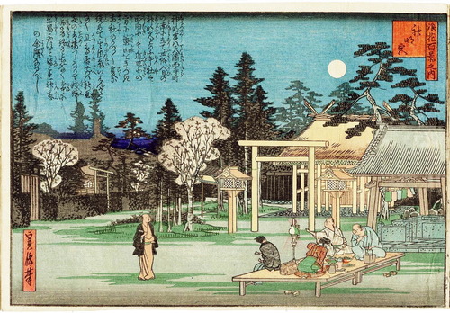 長谷川貞信　浪華百景　神明社　大