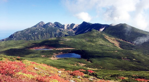 知床連山　知床山考舎より