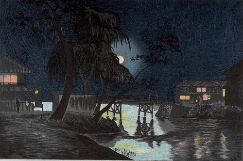 小林清親 柳橋夜景