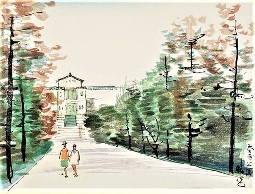 赤松隣作　天王寺公園　正