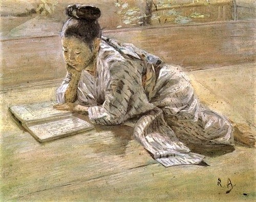 赤松隣作　読書