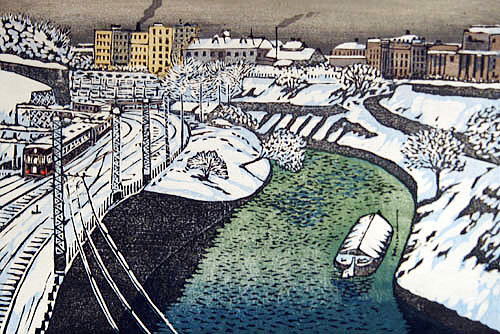 山高　登　東京昭和百景　雪の神田