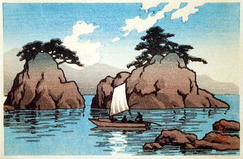 川瀬巴水　松島islands　中