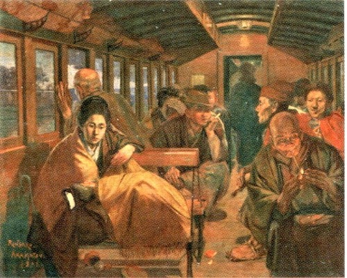 夜汽車　赤松麟作　1901