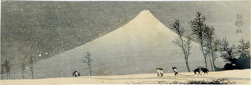 上原古年（こうねん）富士の雪