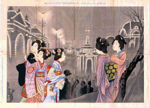 浪花　電灯装飾の図 1903