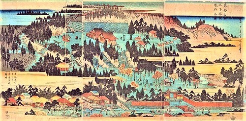 王子稲荷境内全図　広重