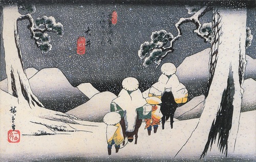 45 大井　広重　木曽街道　