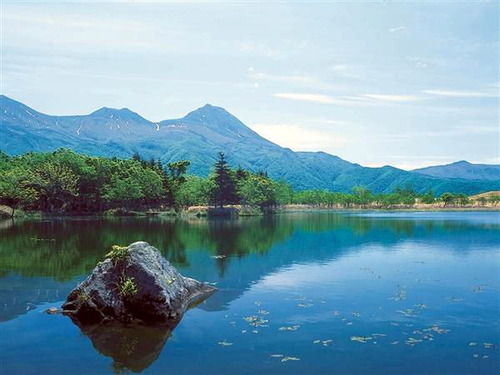 知床五湖からの連山