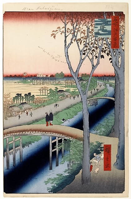 曳舟川　広重