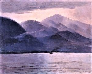 赤松隣作　雨後　芦ノ湖