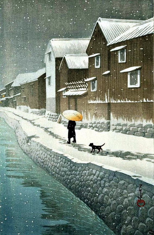 川瀬巴水　尾州　半田　尾州　大