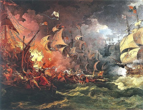 英　サクソン海軍　昔の海戦Spanish_Armada