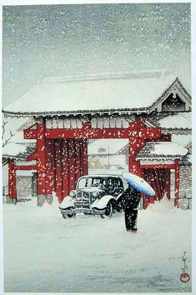 芝　大門の雪
