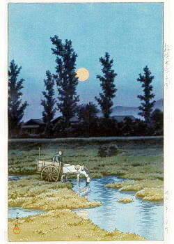 0-20　札幌　中之島の夕月　Ｓ8　1933