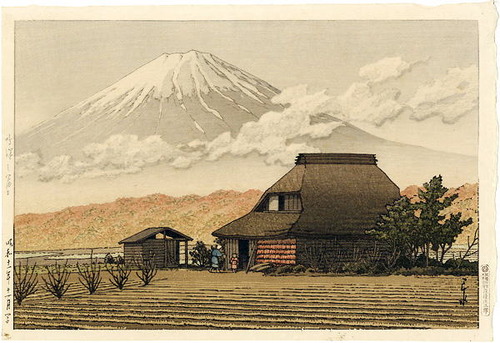 川瀬巴水　鳴澤之富士