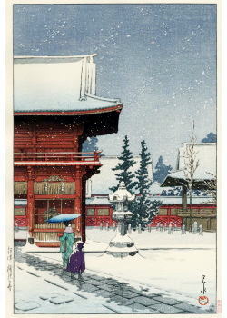 0-17　根津権現の雪　Ｓ8　1933