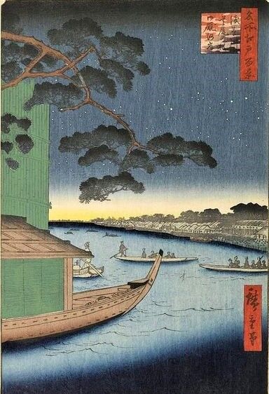 広重　浅草川