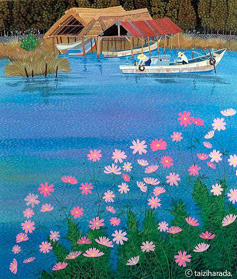 原田泰治　秋　三方若狭