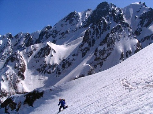 91321089 池の平斜面よりの剣岳チンネの岩峰