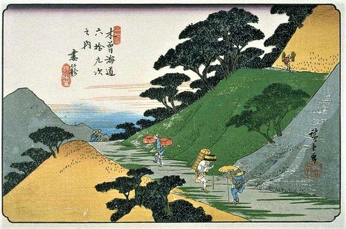 42_妻籠　広重　木曽街道　