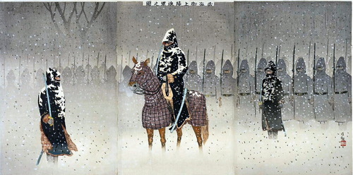 小林清親　威海衛上陸進軍之