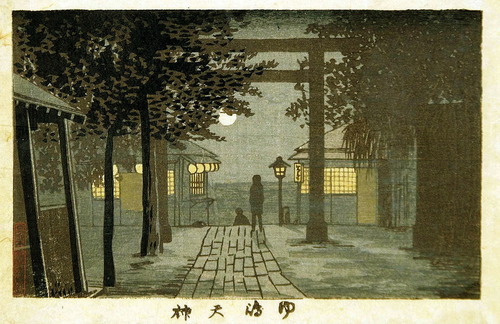 井上安治　湯島天神　大