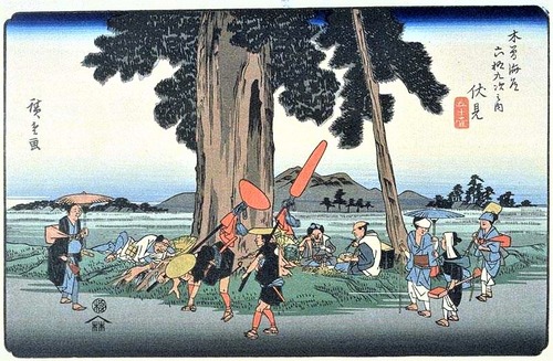 50_伏見　広重　木曽街道　
