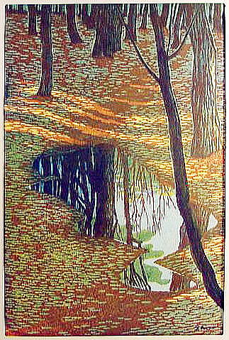 笠松紫浪　木の葉　1955