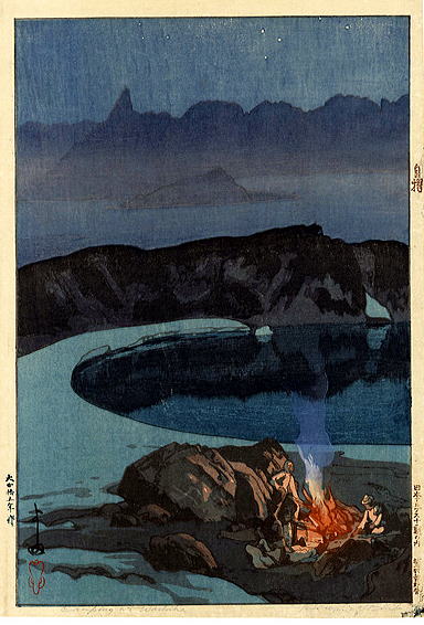 鷲羽岳の野営　t15 1926