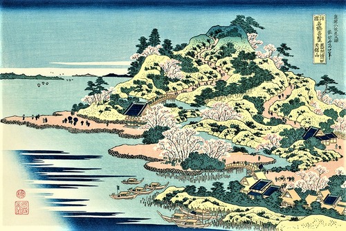 安治川口　天保山　北斎　諸国名橋奇覧