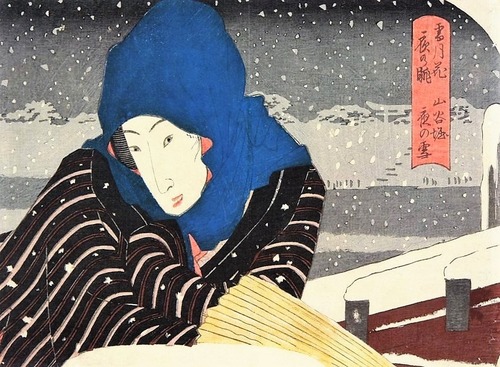 山谷堀夜の雪