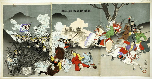 2大英図書館　蔵　小国政（五代目歌川国政）　九連城大激戦図