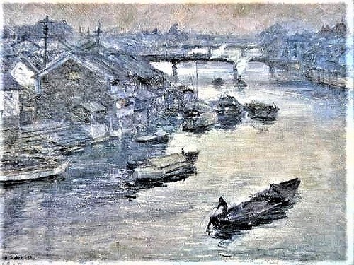 赤松隣作　土佐堀川　大