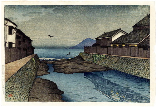 川瀬巴水　小濱　堀川 (2)