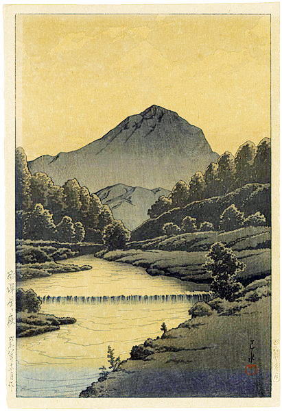 川瀬巴水　飛騨釜ケ嶽
