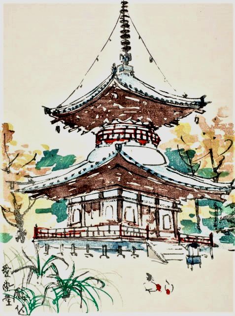 赤松隣作　愛染堂　正