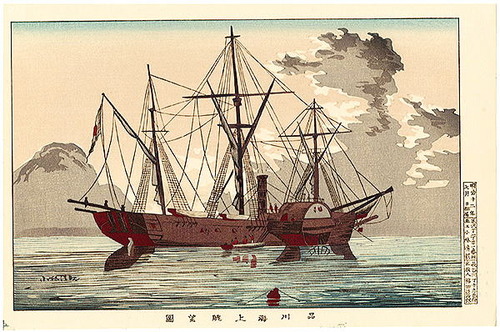 川瀬巴水　品川海上眺望